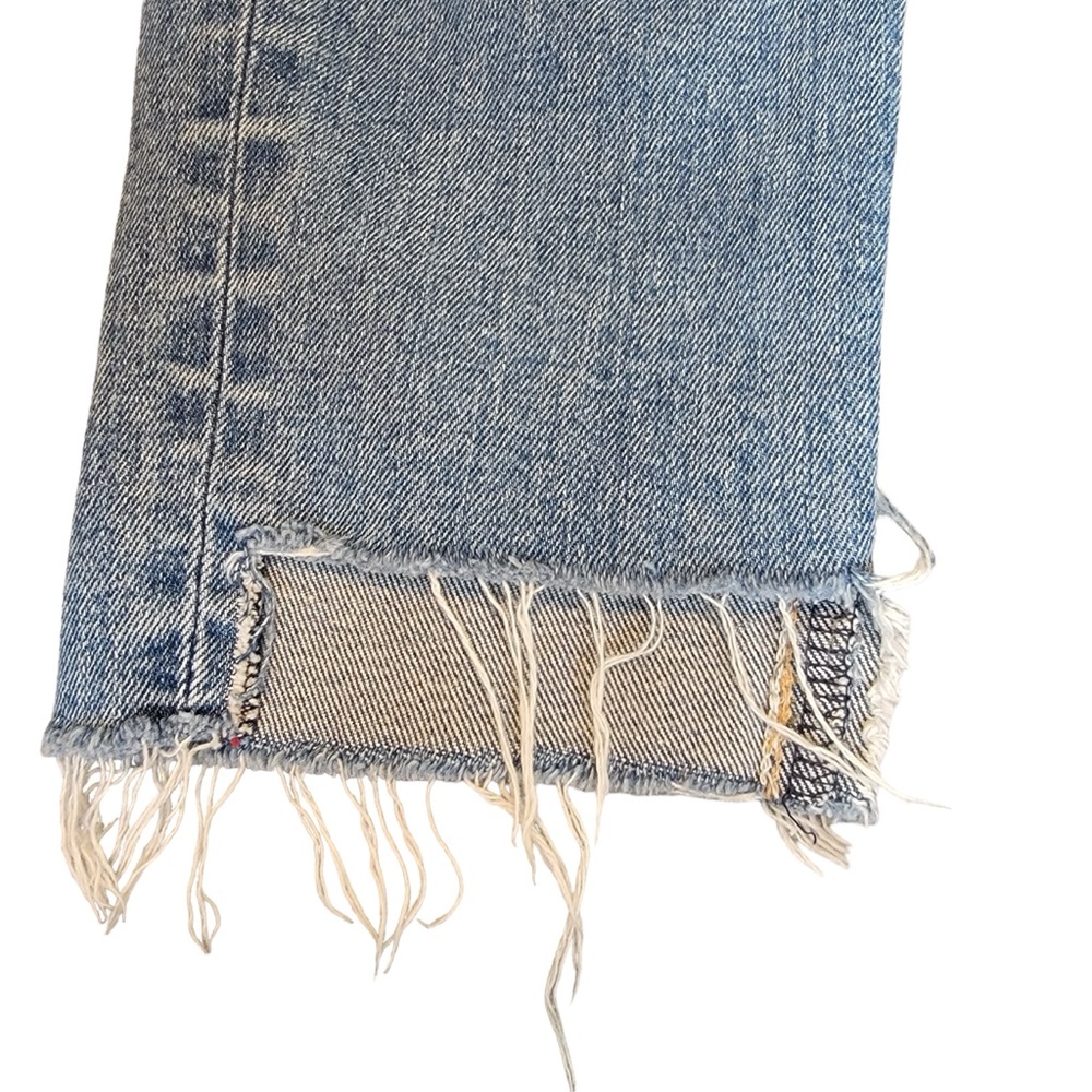 Moussy Vintage Blossom Skinny Jeans Light Blue Mid-Rise Raw Step Hem Wom… - Picture 10 of 16